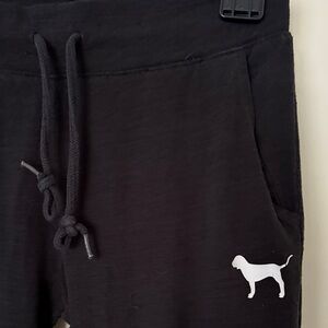 Victoria's Secret Black Joggers with White Logo